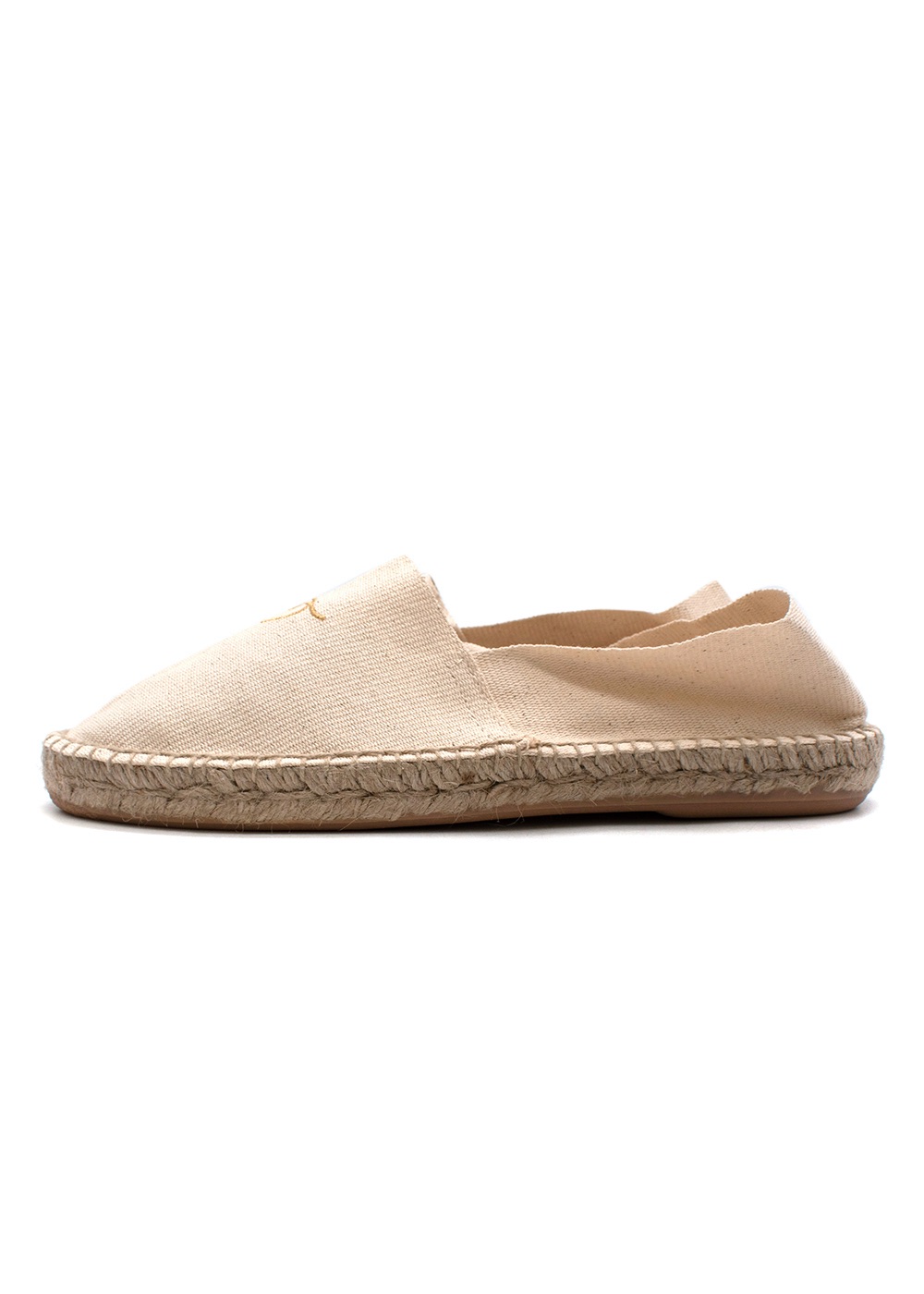 Chopard Beige Sun Embroidered Espadrilles Size 39 cotton/linen