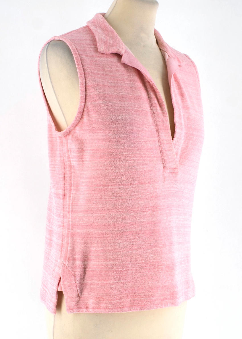 Preowned Orlebar Brown Pink Cotton Beach Top Size S