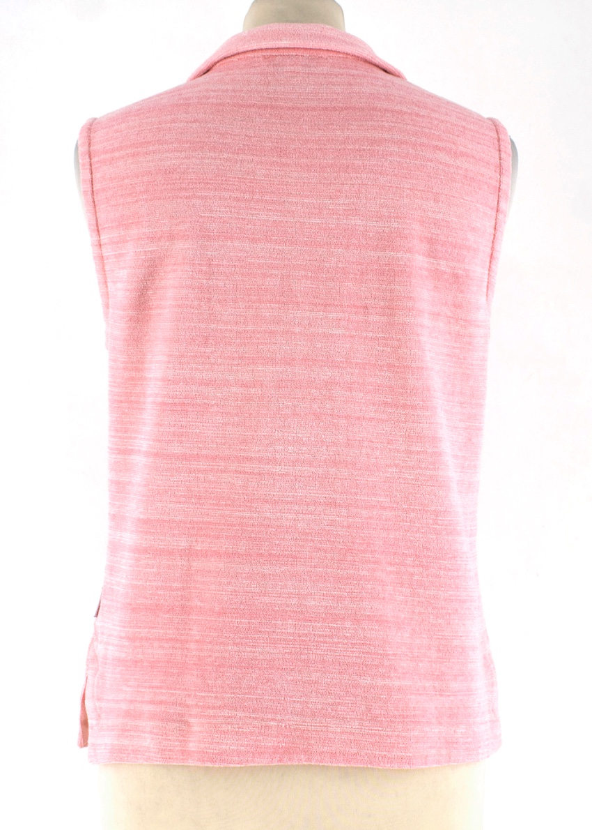 Preowned Orlebar Brown Pink Cotton Beach Top Size S