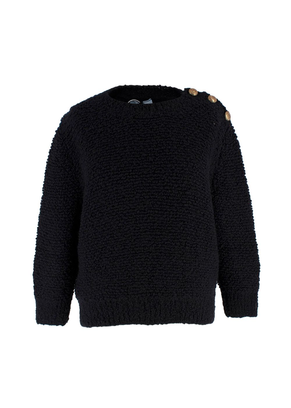 Prada Bouclé Mohair  Black Boucle Sweater Size XS