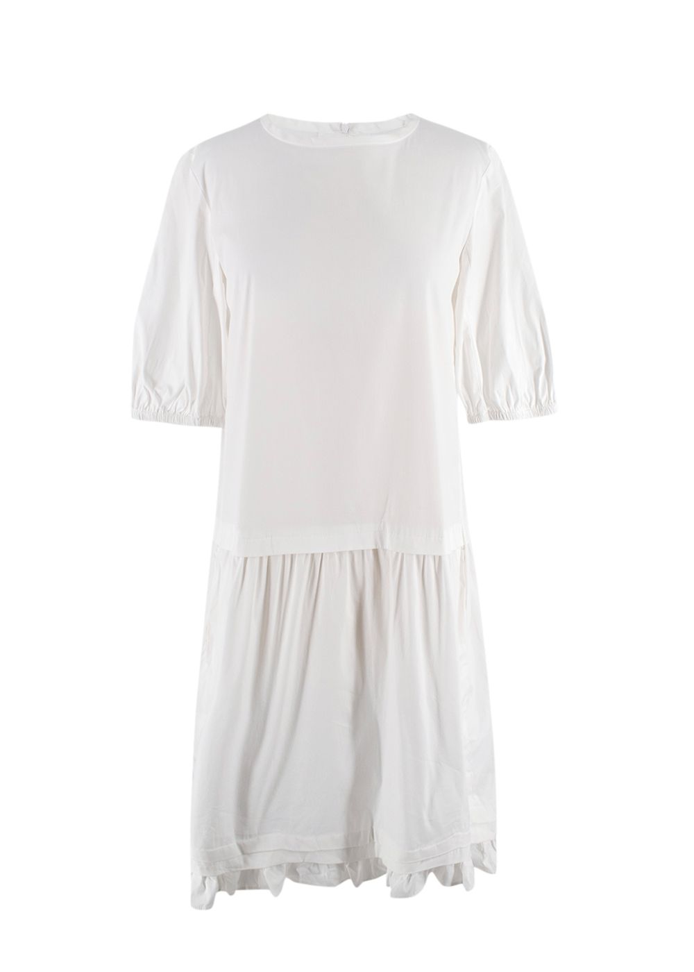 S' MaxMara White Cotton Dania Mini Dress Size XS