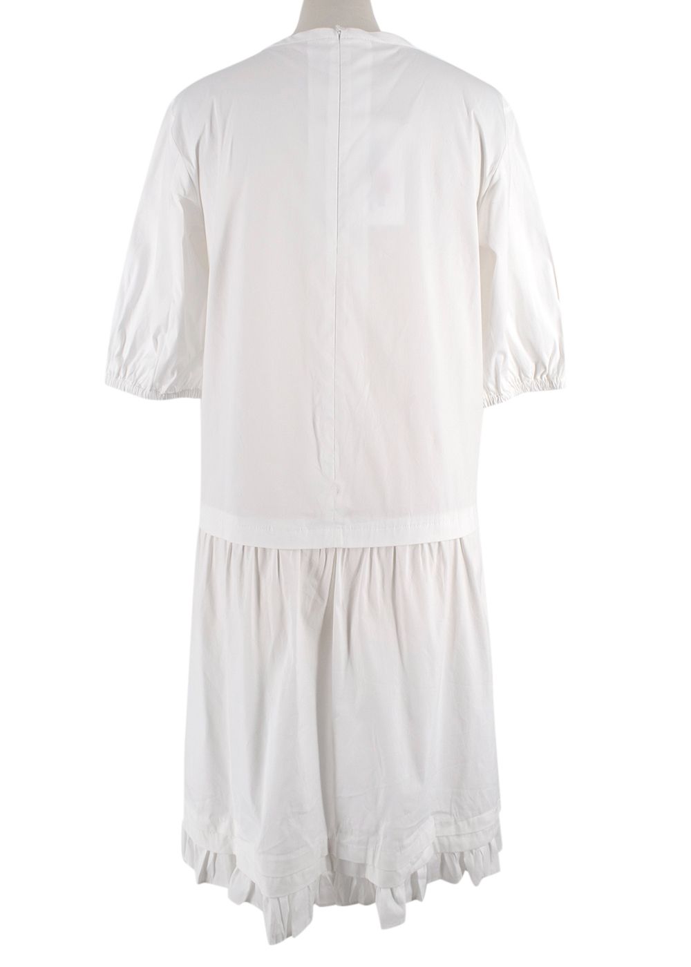 S' MaxMara White Cotton Dania Mini Dress Size XS