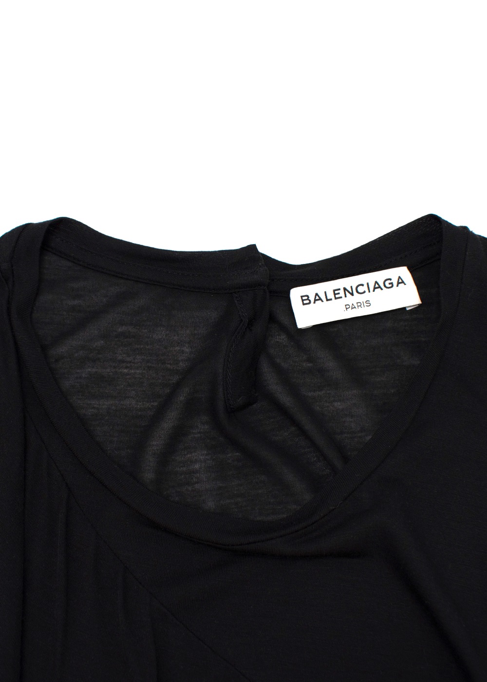 Balenciaga Black Draped Longline Tank Top Size L viscose