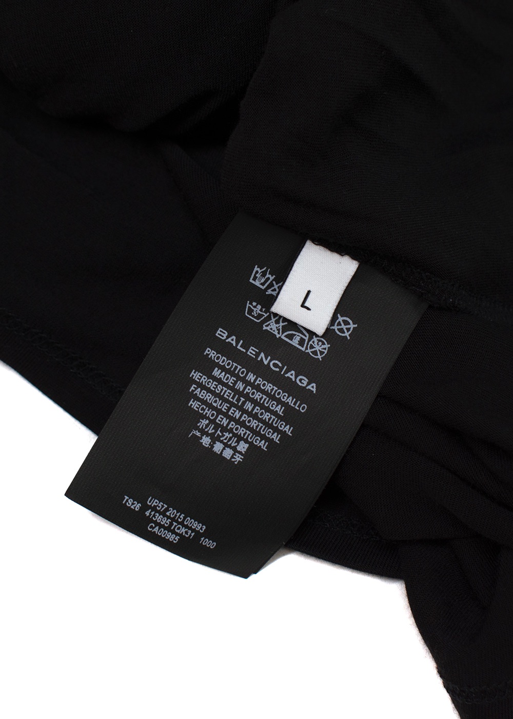 Balenciaga Black Draped Longline Tank Top Size L viscose