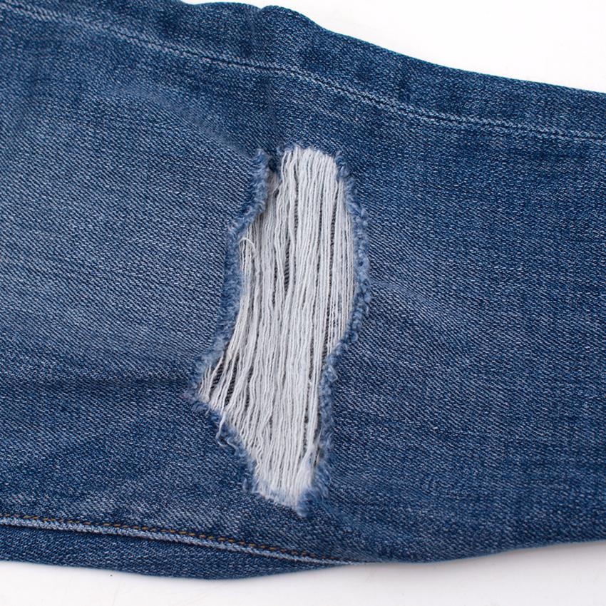 Preowned Frame Le Garcon Distressed Jeans Size XXS Blue cotton