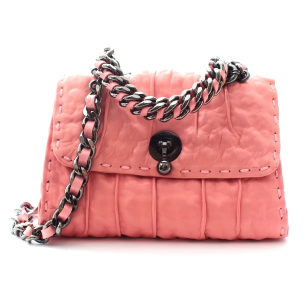 Ermanno Scervino Baby Pink Faubourg Crossbody Bag leather