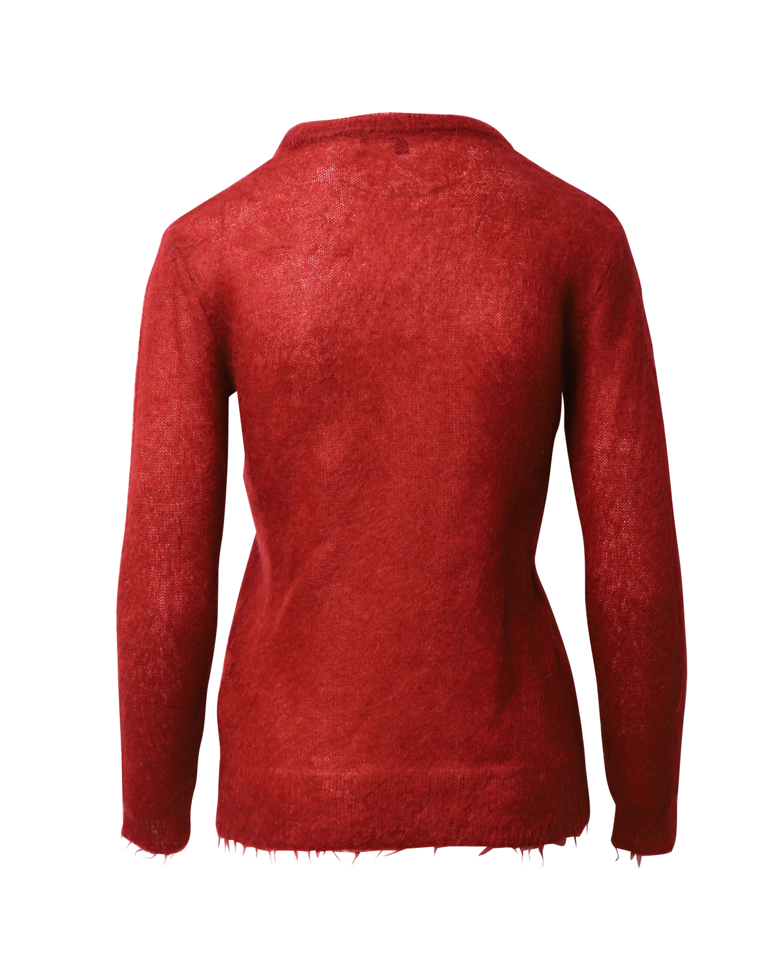 Preowned Gucci Red Mohair Crew Neck Sweater Size XS wool/hair/mohair