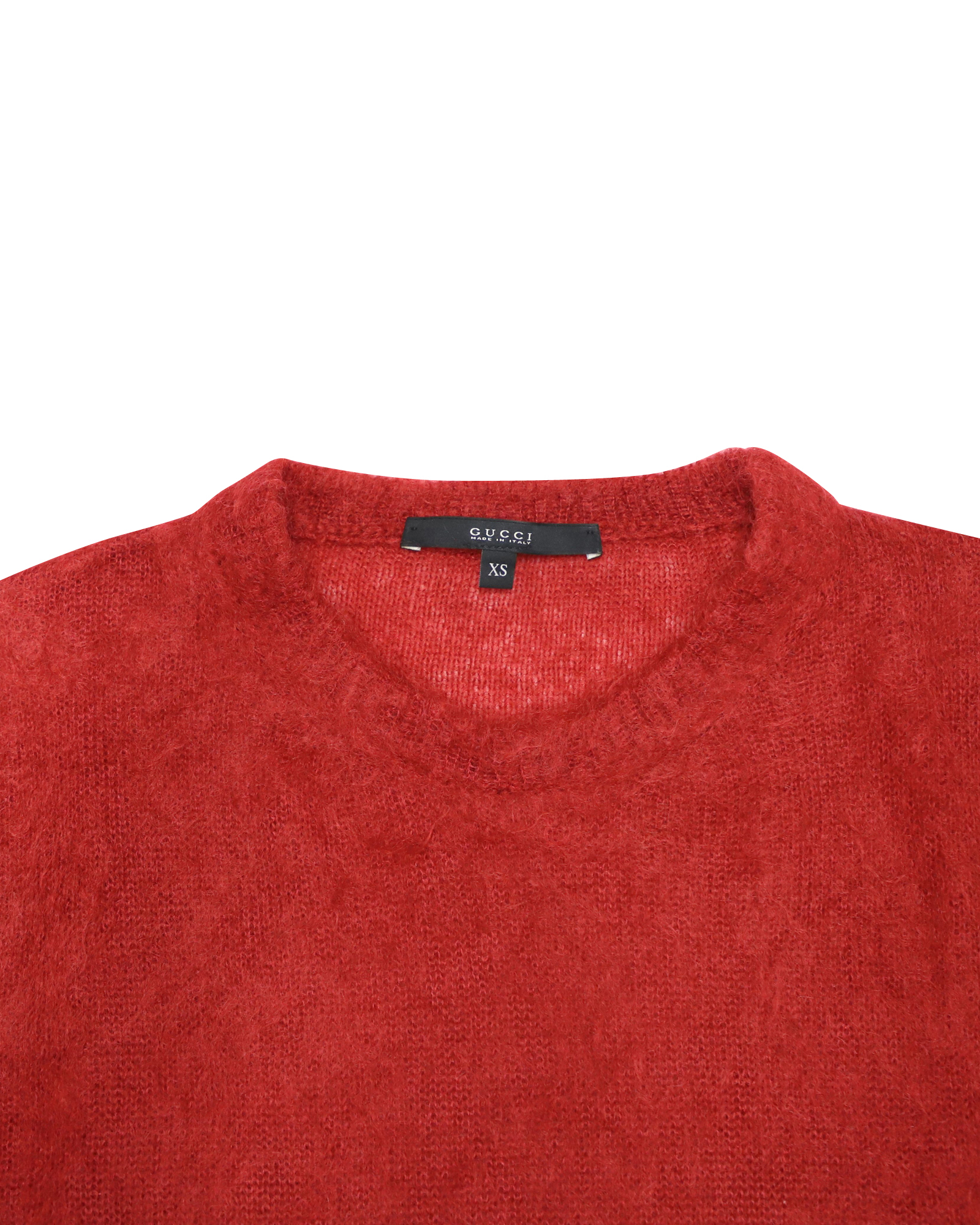 Preowned Gucci Red Mohair Crew Neck Sweater Size XS wool/hair/mohair