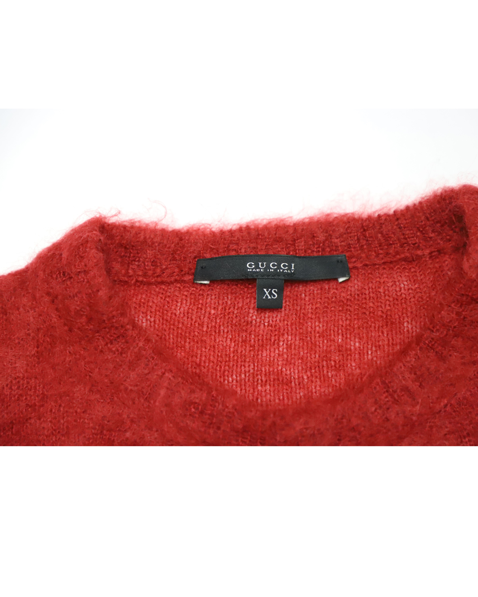 Preowned Gucci Red Mohair Crew Neck Sweater Size XS wool/hair/mohair