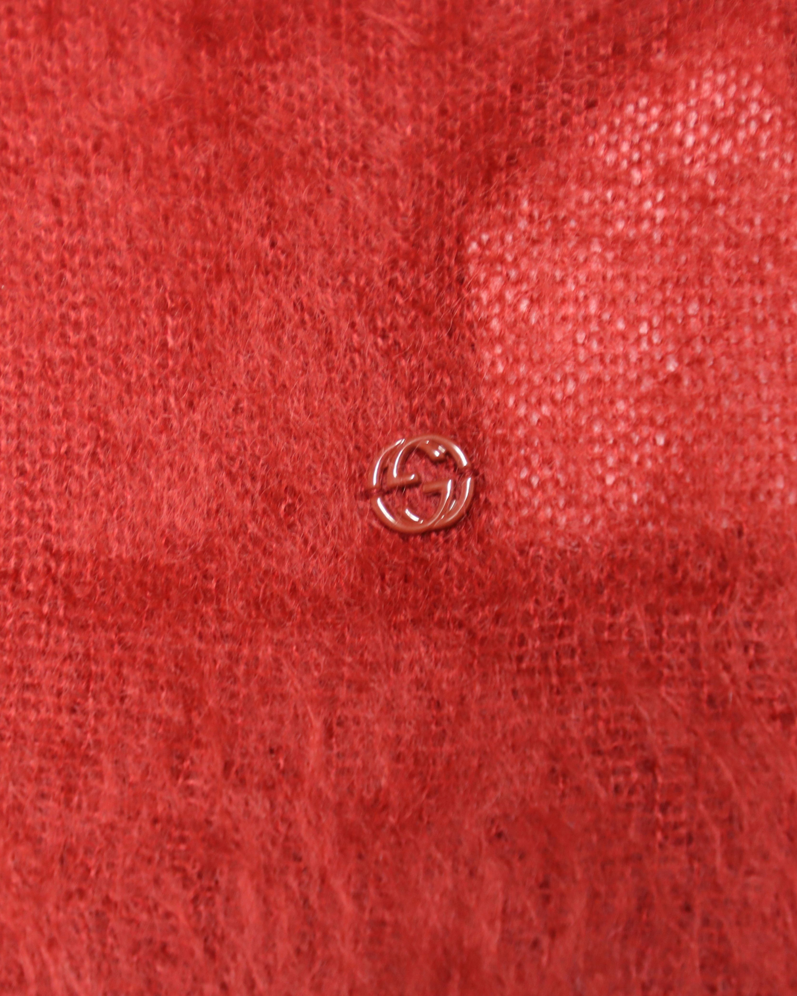 Preowned Gucci Red Mohair Crew Neck Sweater Size XS wool/hair/mohair