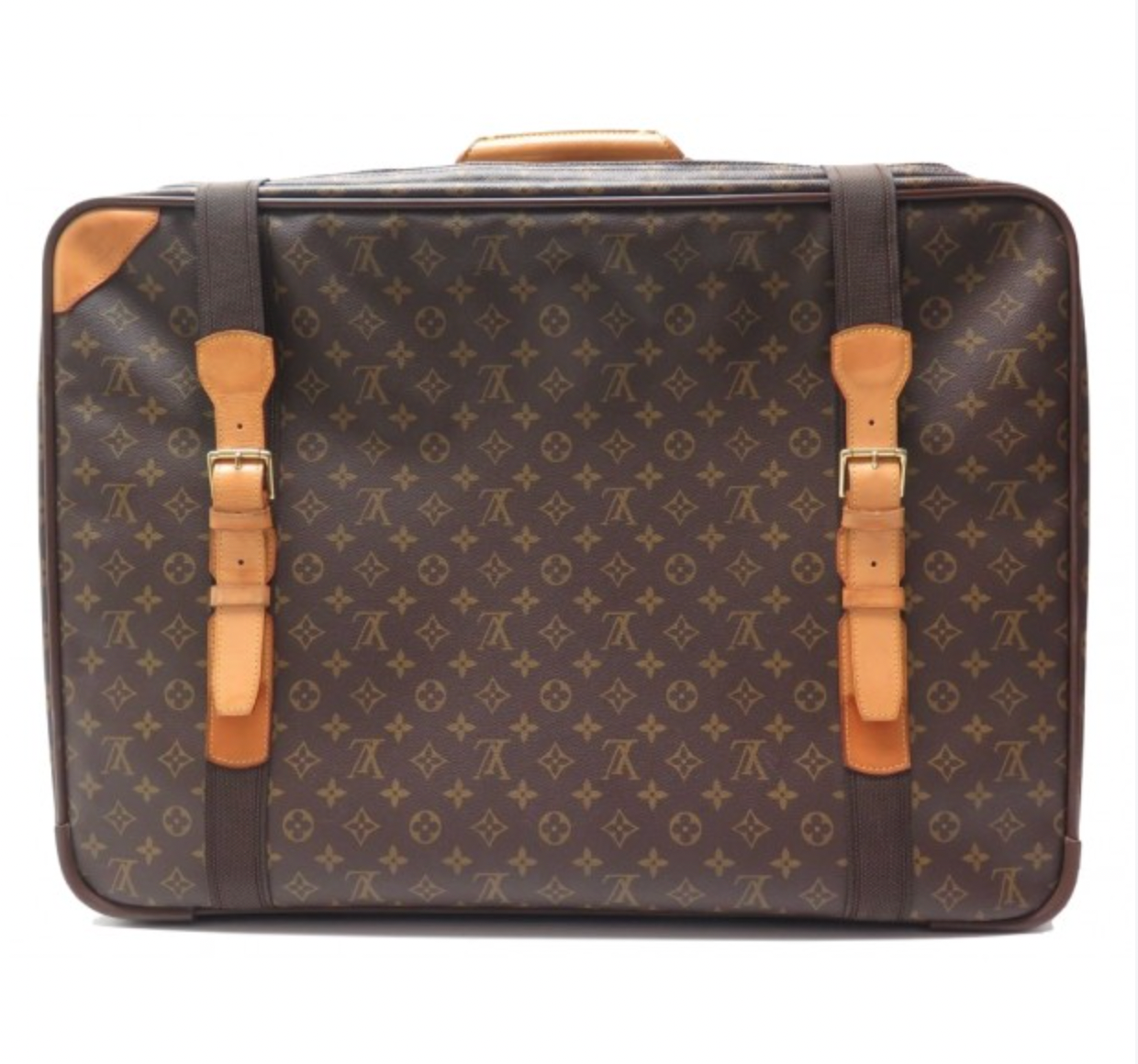 Preowned Louis Vuitton Monogram Satellite Travel Bag 65 Brown/gold monogram canvas/leather