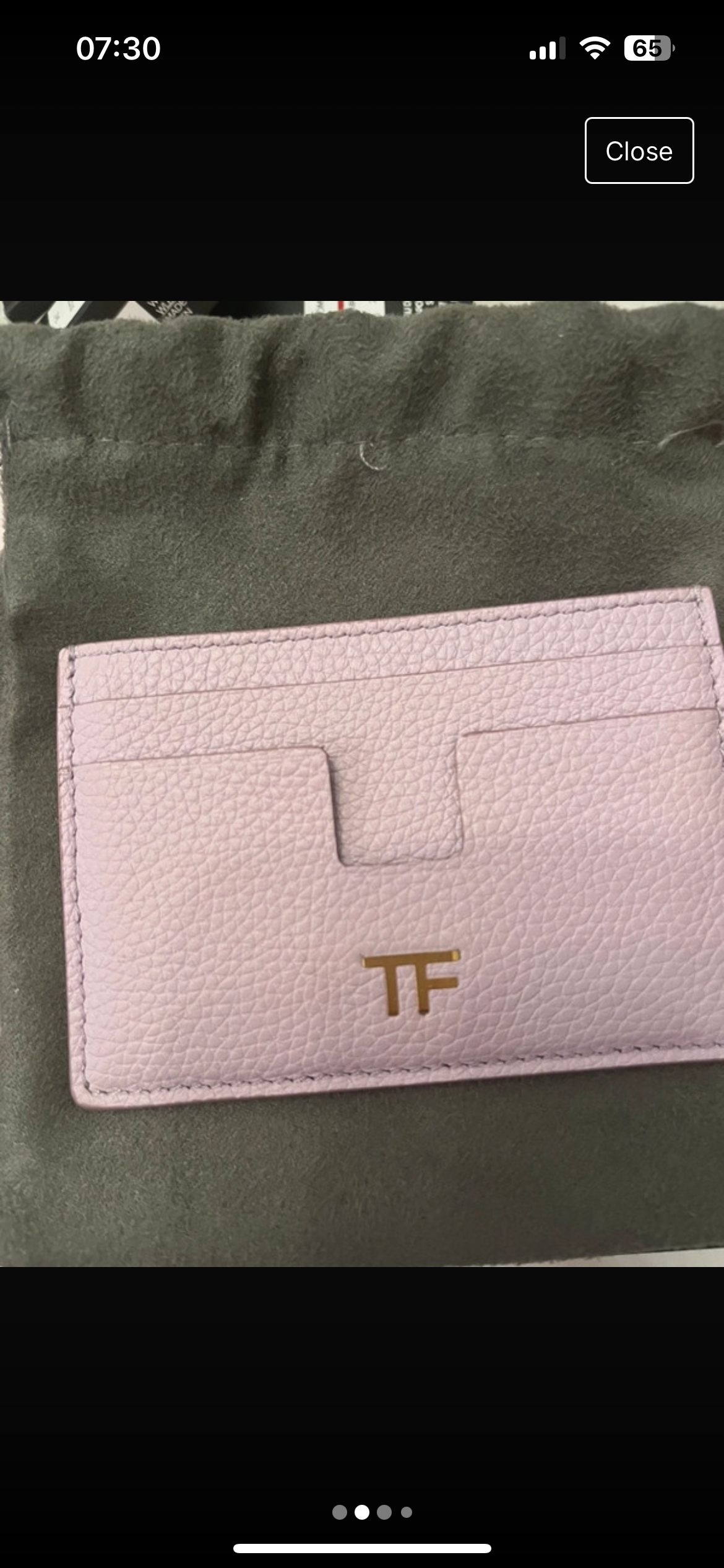 Tom Ford Lilac Card Holder leather