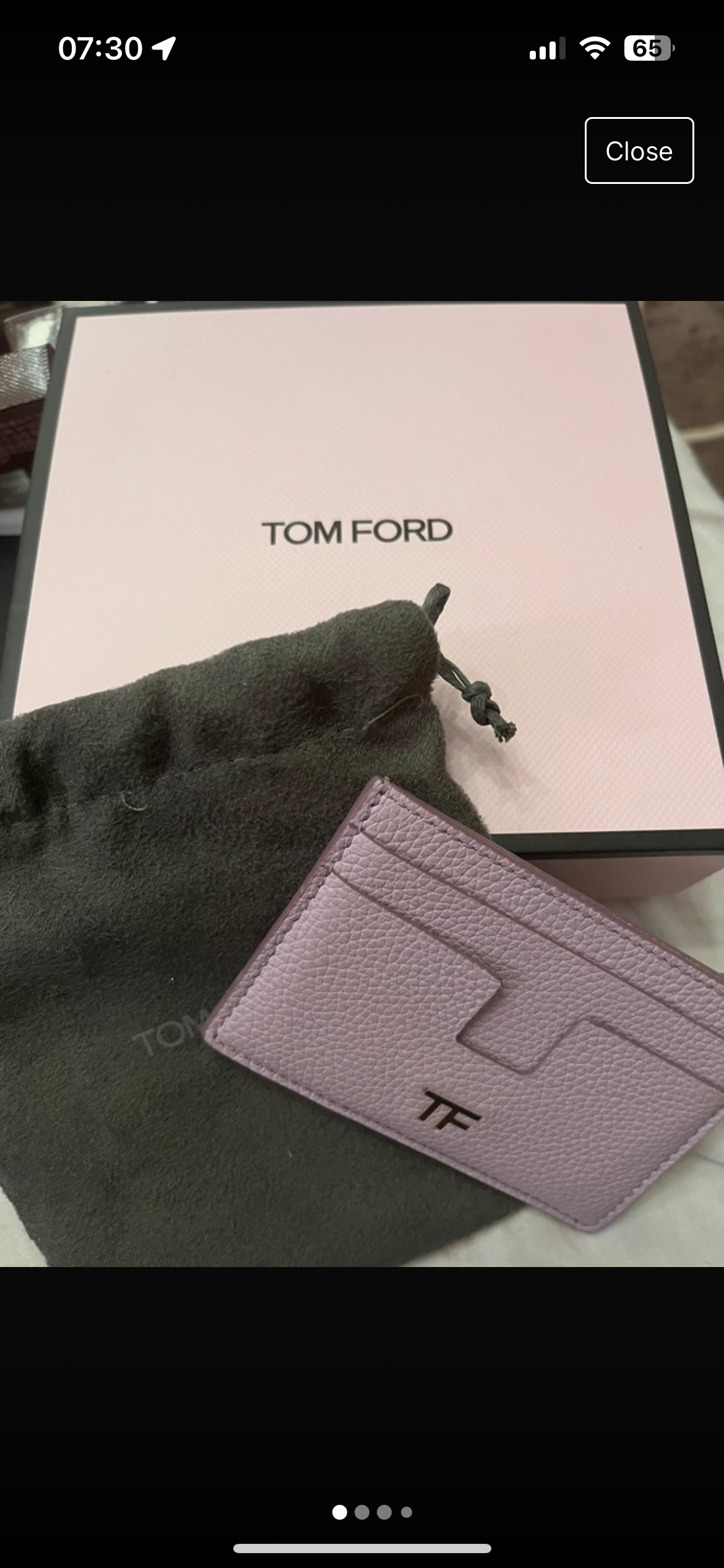 Tom Ford Lilac Card Holder leather