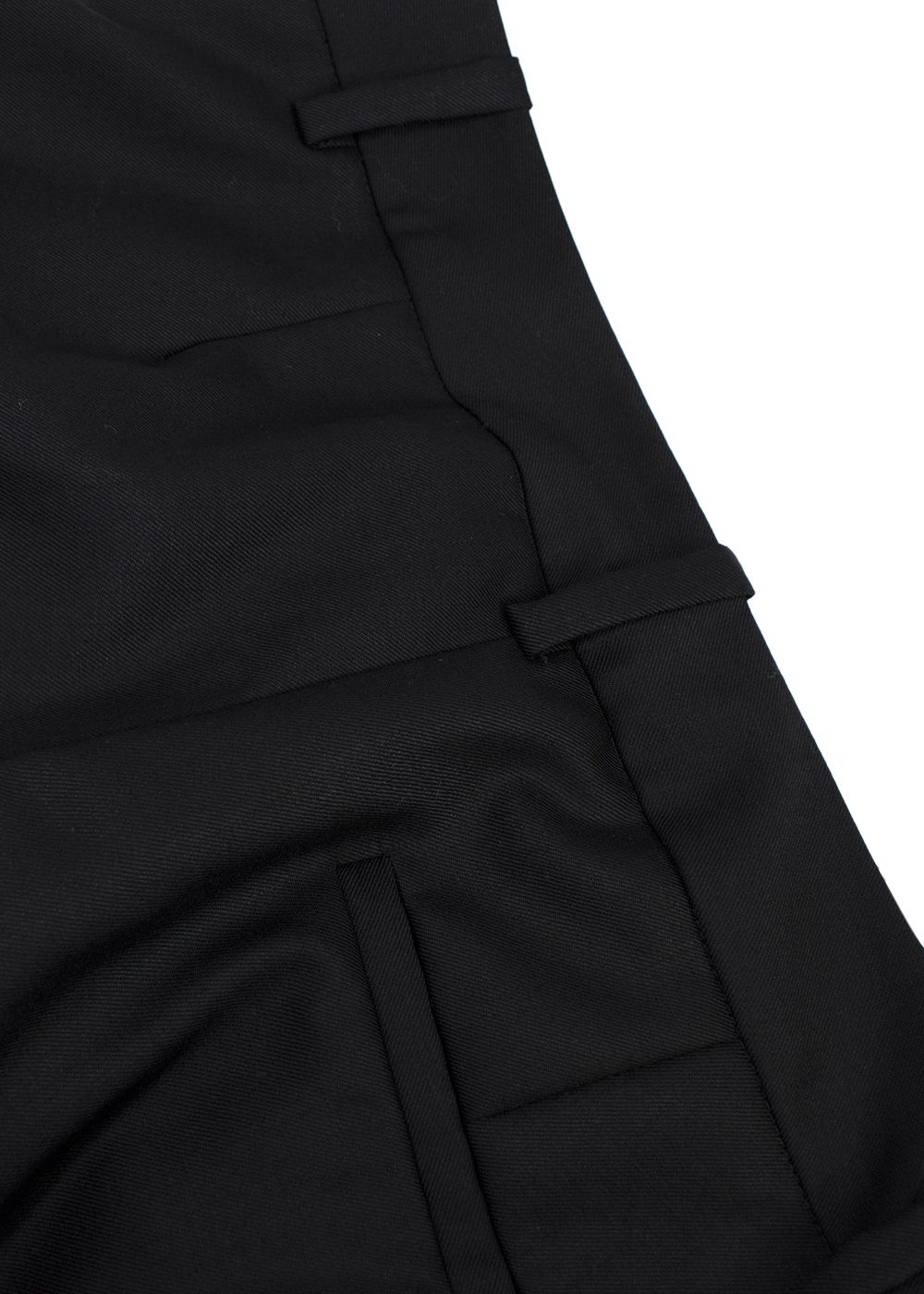 Nili Lotan Tapered Black Virgin Wool Trousers Size XXS