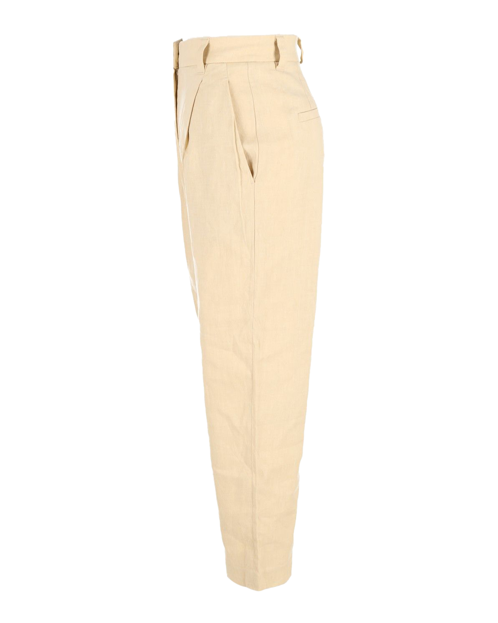 Preowned Brunello Cucinelli Cream Tailored Cotton Trousers Size XXS white | cream