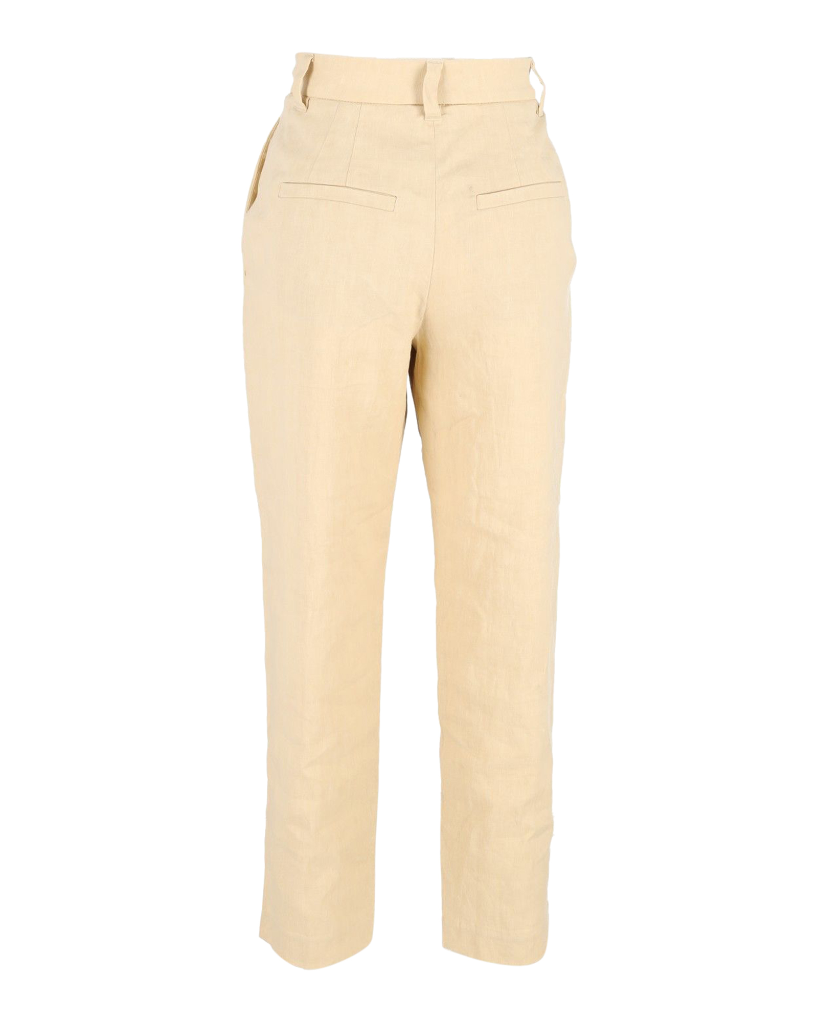 Preowned Brunello Cucinelli Cream Tailored Cotton Trousers Size XXS white | cream