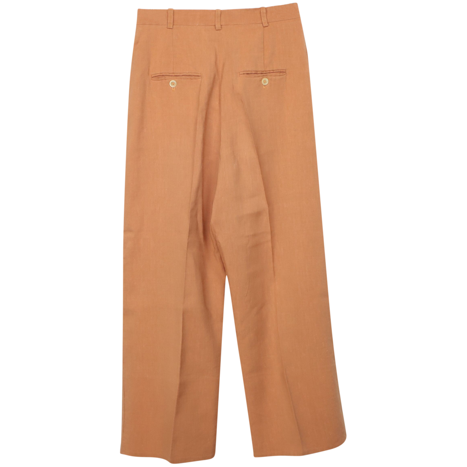 Preowned Jacquemus Orange silk-blend twill Le pantalon Sauge trousers Size S silk