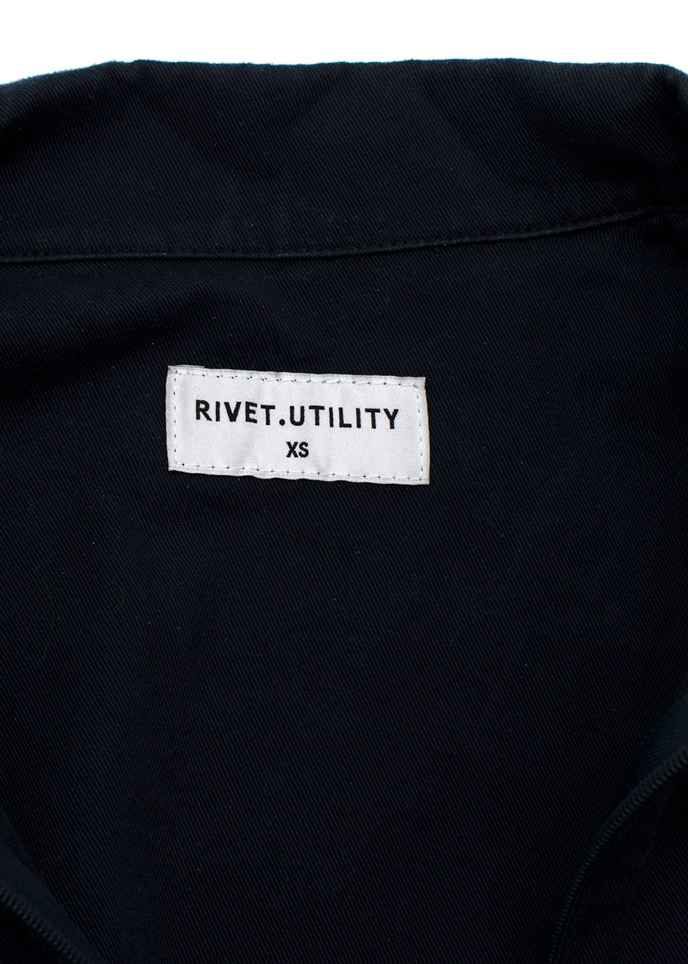 Rivet Utility navy cotton twill short playsuit Size XS