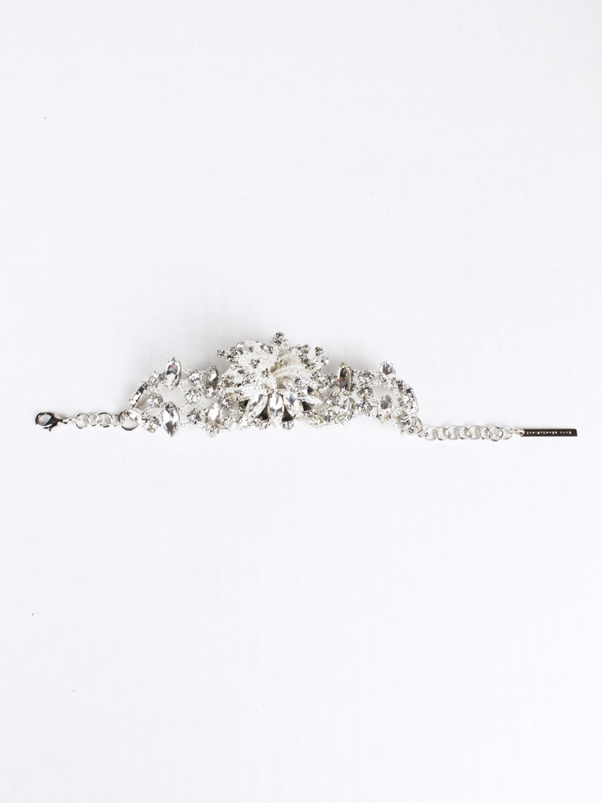 Christopher Kane crystal bracelet Silver glass