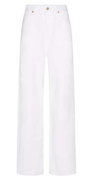 Valentino White High-Rise Wide-Leg Jeans Size 29/74