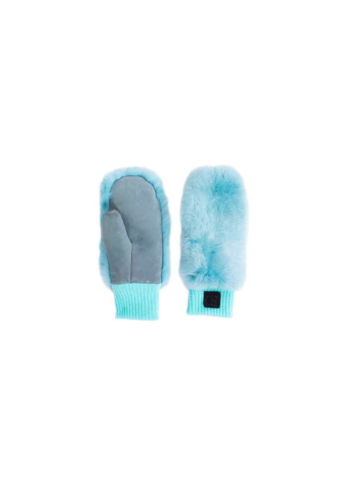 FurbySD Blue Chinchilla Fur Mittens