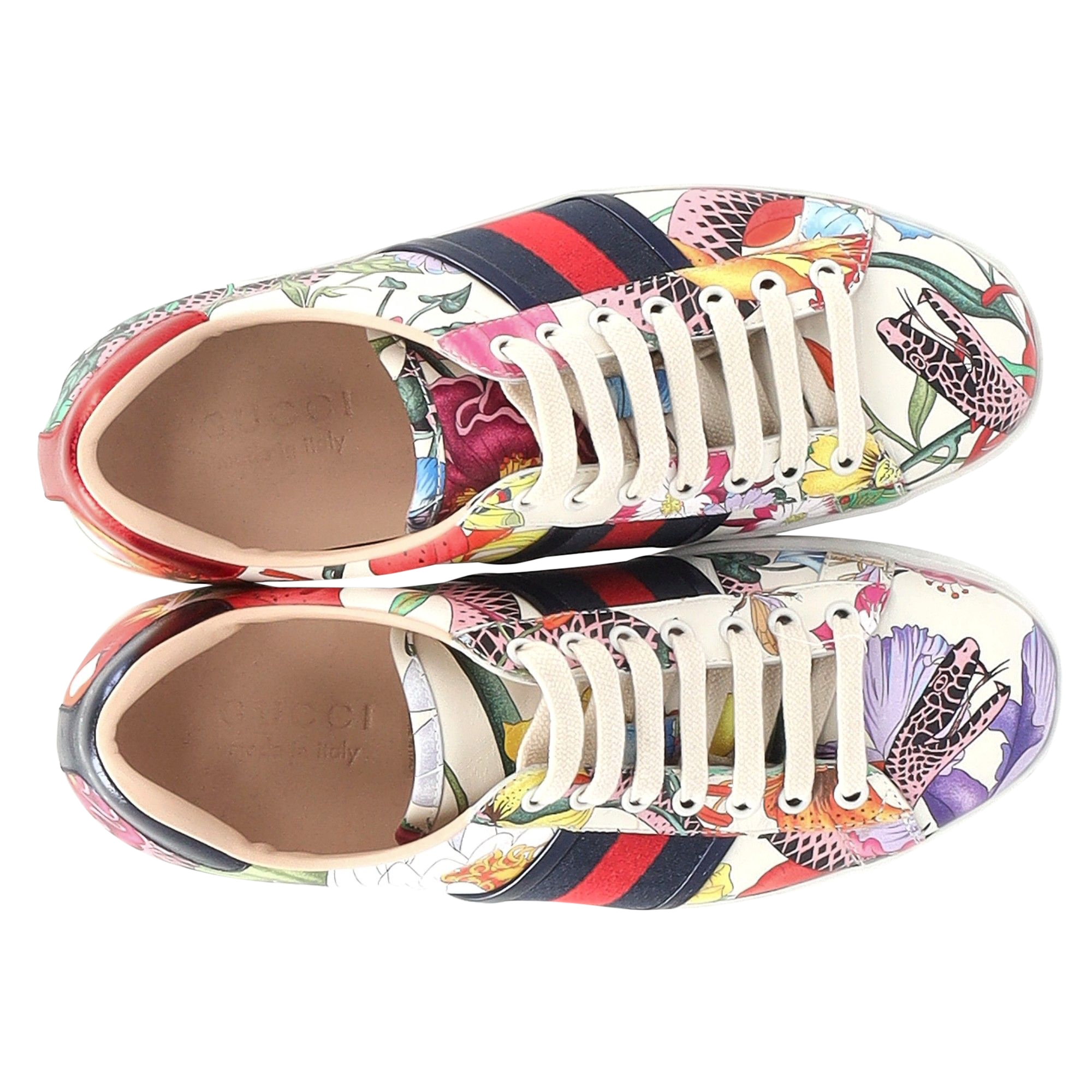 Gucci Multicolour Floral Snake Ace Sneakers Size 37