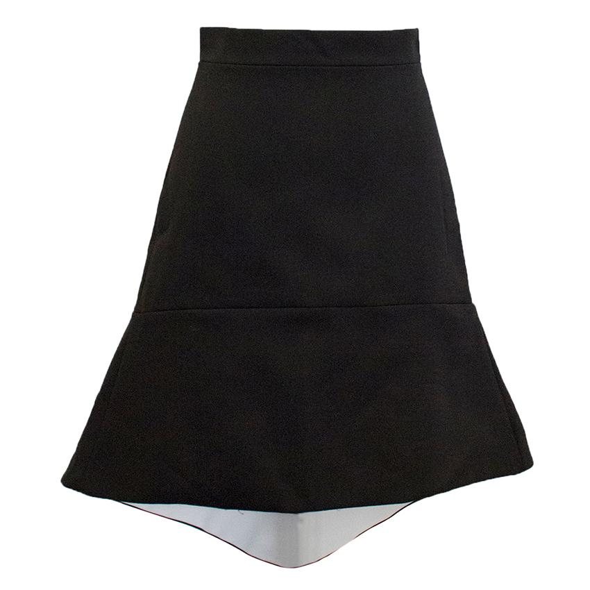 Osman black skirt with white lining Size XS wool