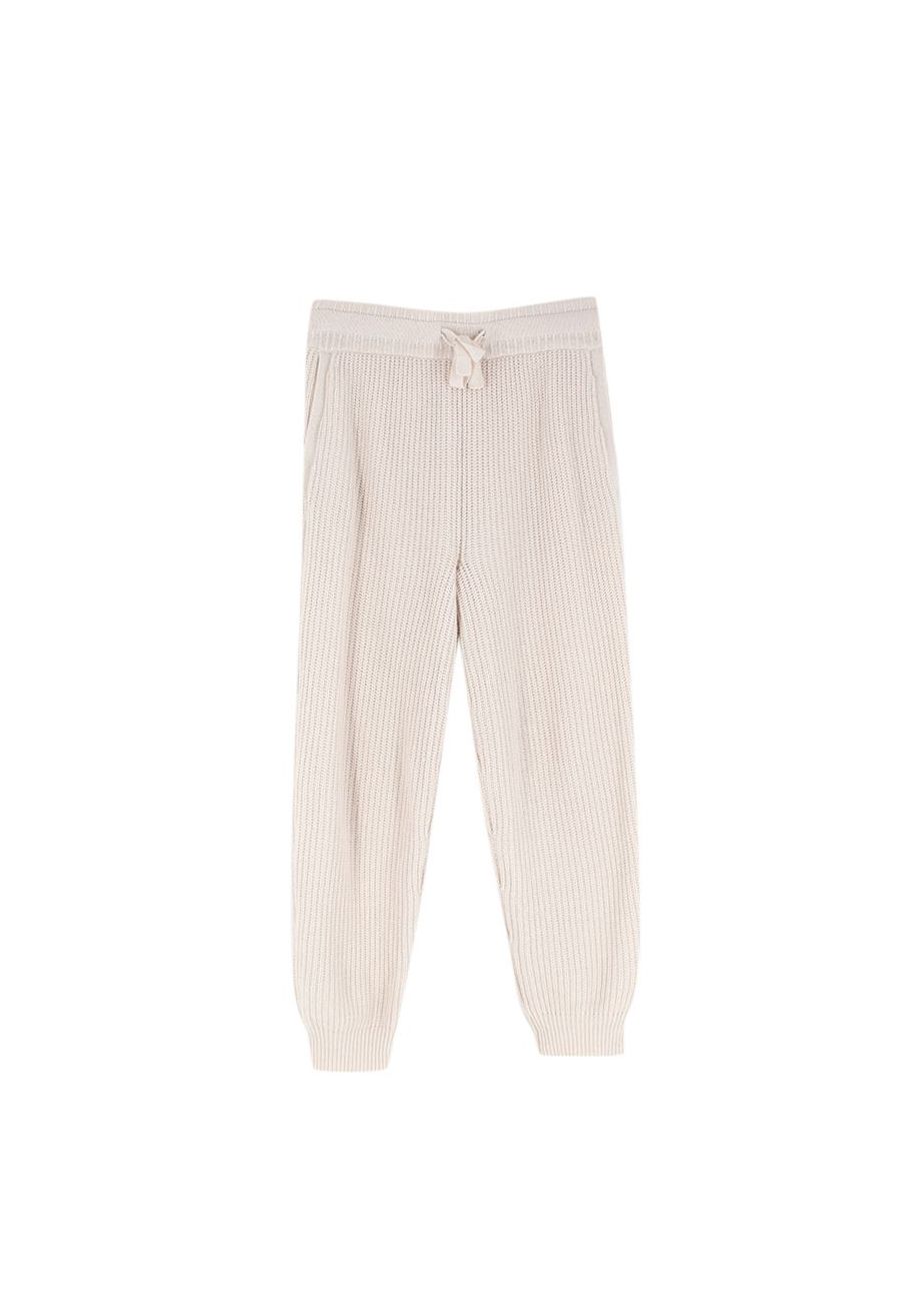 Paradis Perdus Aurele Ivory Recycled Cashmere Knit Joggers Size S