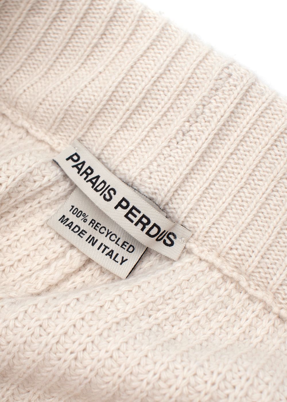 Paradis Perdus Aurele Ivory Recycled Cashmere Knit Joggers Size S