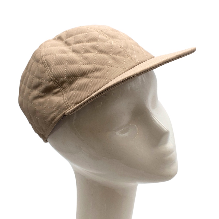 Men's Bates Beige Cotton Blend Quilted Cap Beige/Nude