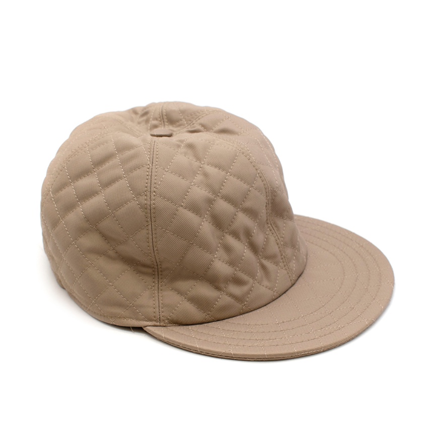 Men's Bates Beige Cotton Blend Quilted Cap Beige/Nude