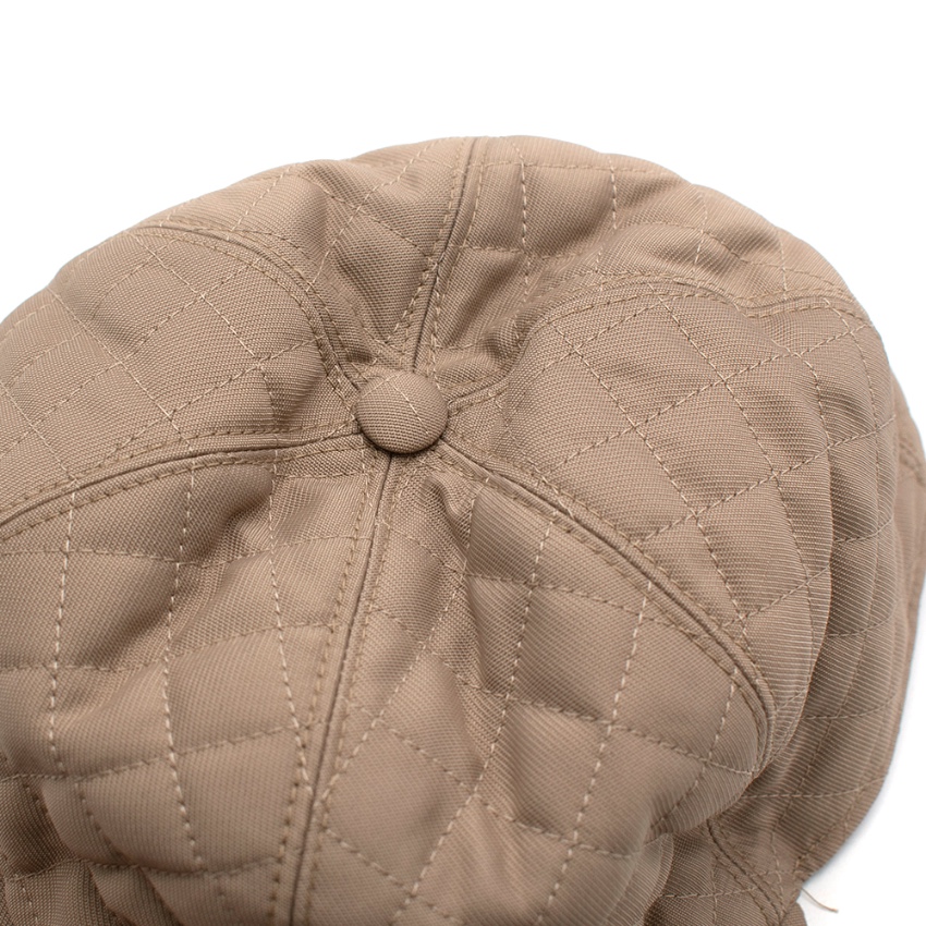 Men's Bates Beige Cotton Blend Quilted Cap Beige/Nude