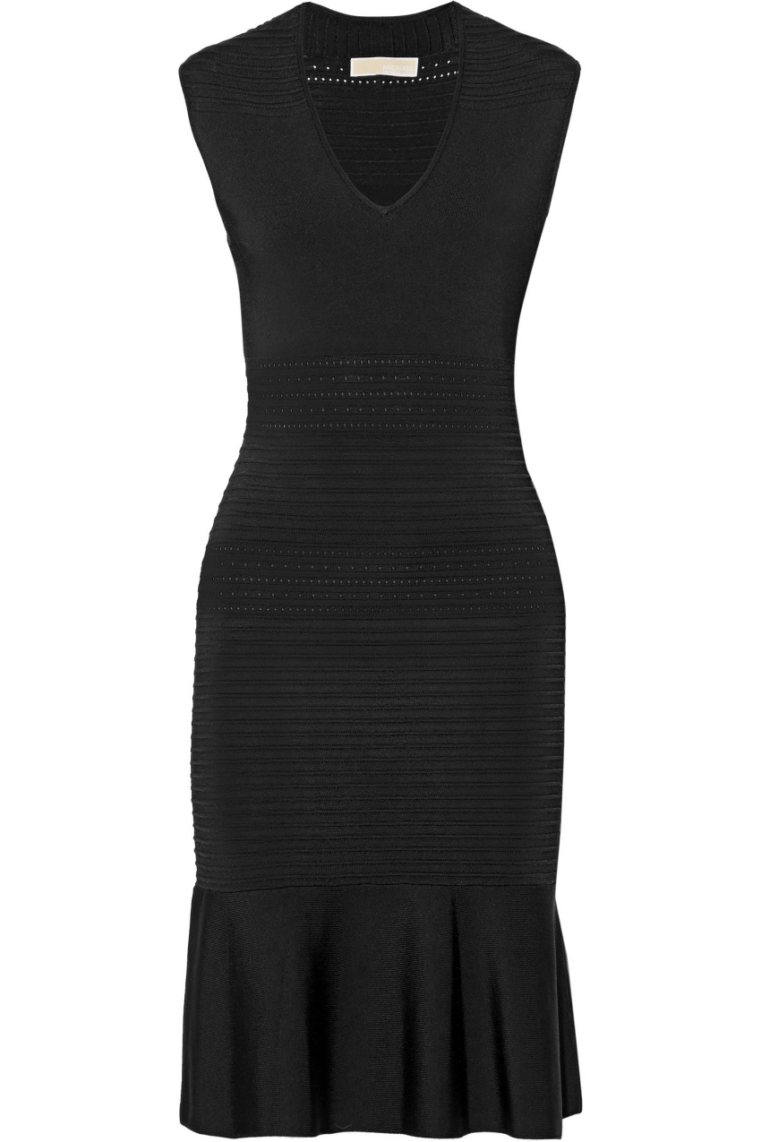 Preowned Michael Michael Kors Black Stretch-Knit Sleeveless Dress Size XS viscose