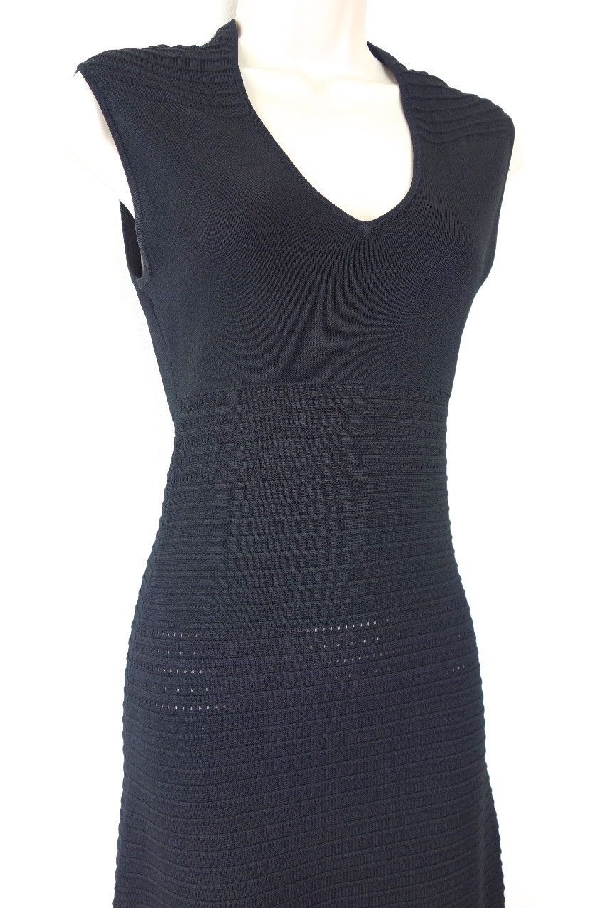 Preowned Michael Michael Kors Black Stretch-Knit Sleeveless Dress Size XS viscose