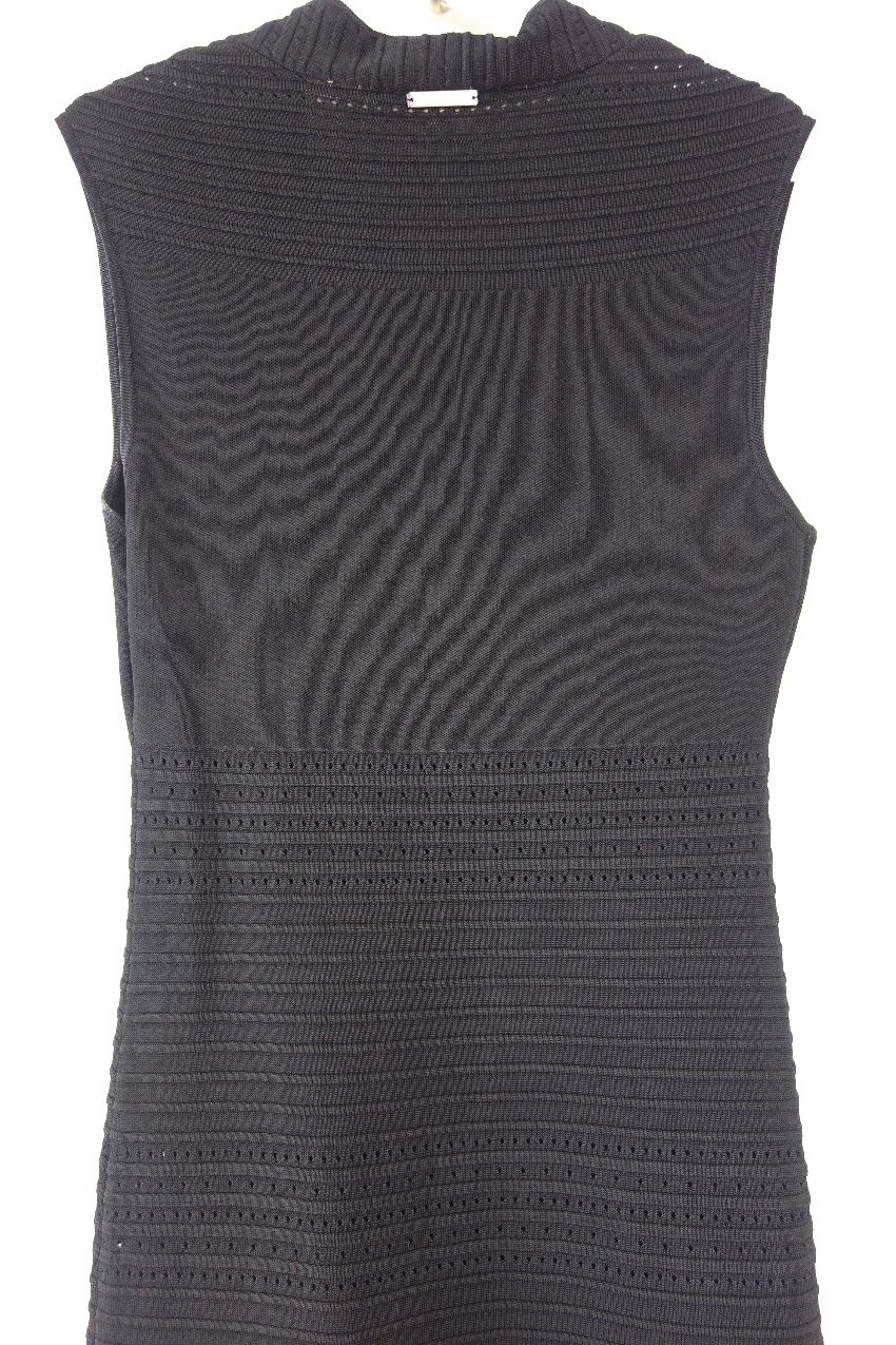 Preowned Michael Michael Kors Black Stretch-Knit Sleeveless Dress Size XS viscose