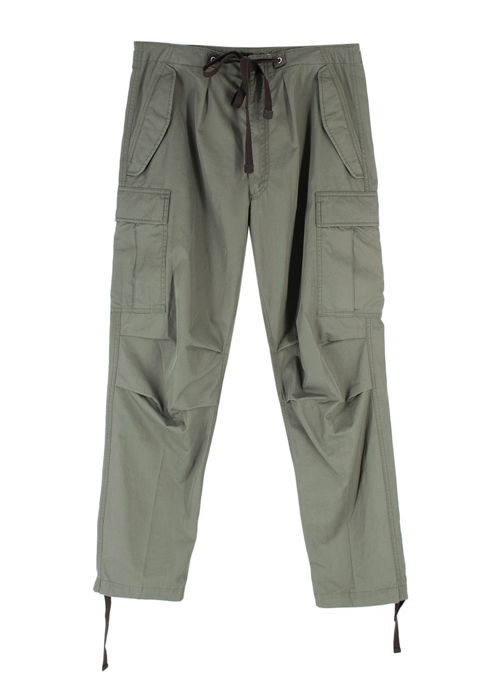 Men's Tom Ford Khaki Cotton Cargo Trousers Size M 100% Cotton