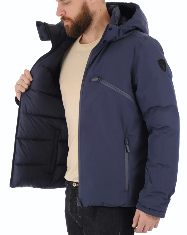 Men's Nobis Oliver Reversible Puffer Jacket Size L Navy polyester