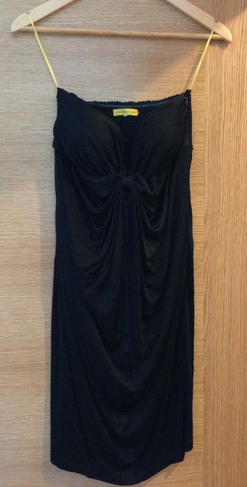 Preowned Catherine Malandrino Black Strapless Jersey Dress Size S jersey fabric