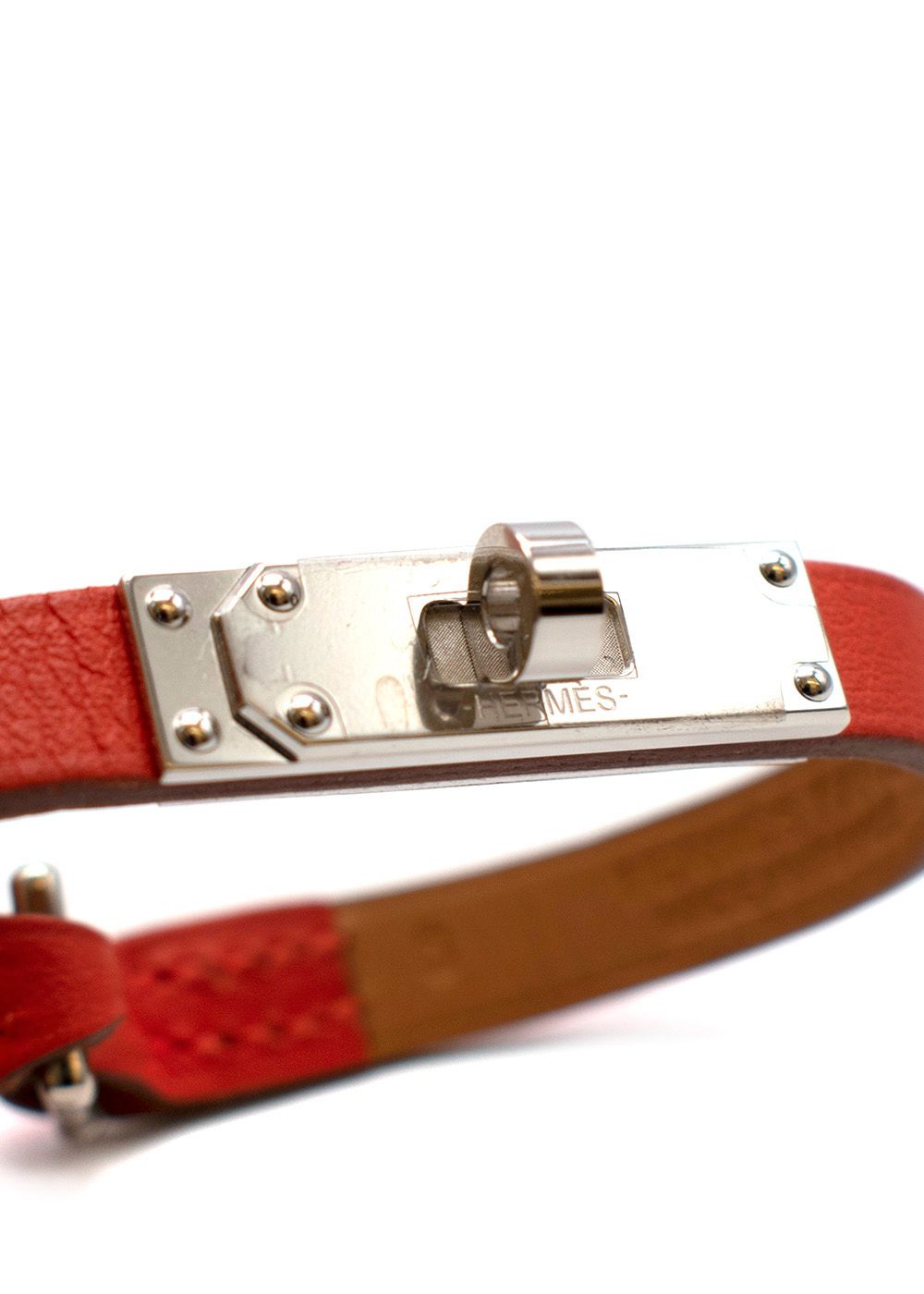 Hermes Rouge De Cœur Micro Kelly Bracelet - Small leather