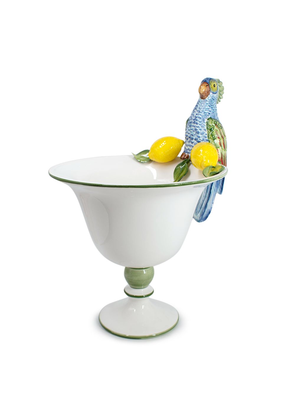 Men's Les Ottomans  Lemon and Parrot Vase White ceramic