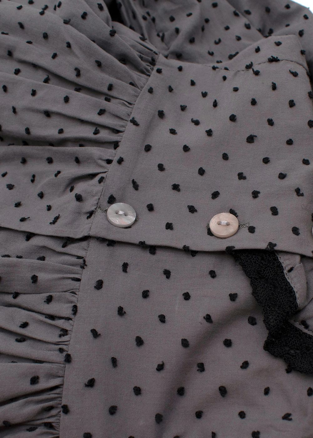 Boys La Coqueta Kids 6m Polka Dot Dress Size 6-9 Months Grey Plumetti polyester