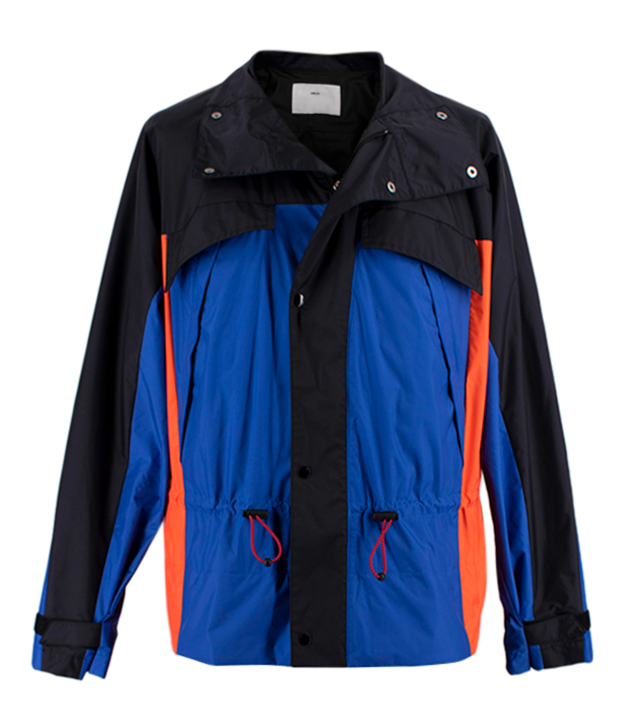 Men's Preowned Toga Virilis Convertible Multicoloured Rain Jacket Size S Blue/Black/Orange synthetic