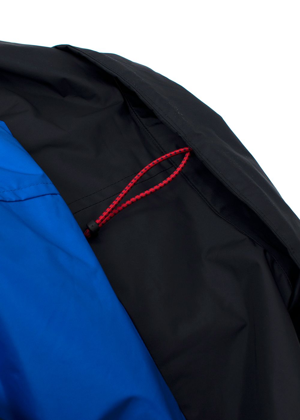 Men's Preowned Toga Virilis Convertible Multicoloured Rain Jacket Size S Blue/Black/Orange synthetic