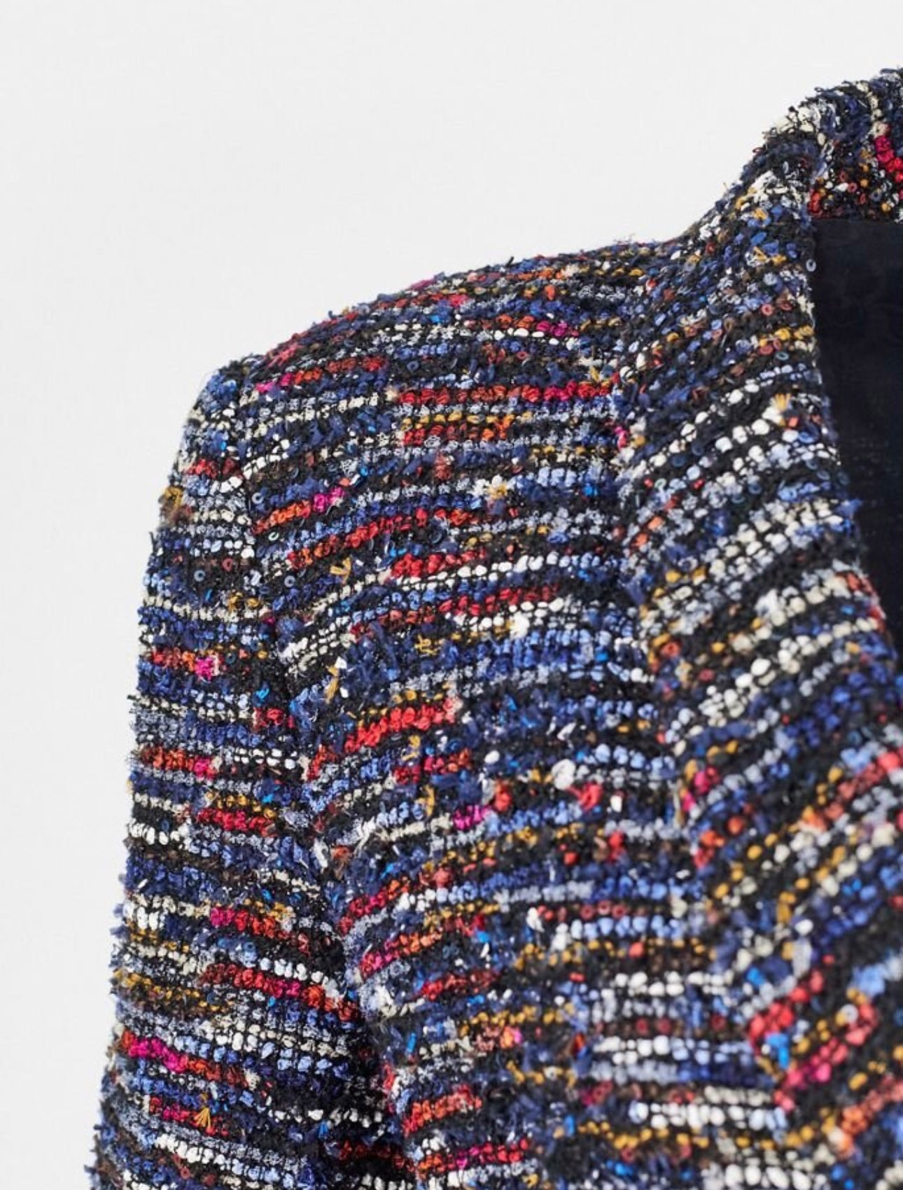 Preowned Chanel Multicoloured Single Breasted Tweed Blazer Size S multi