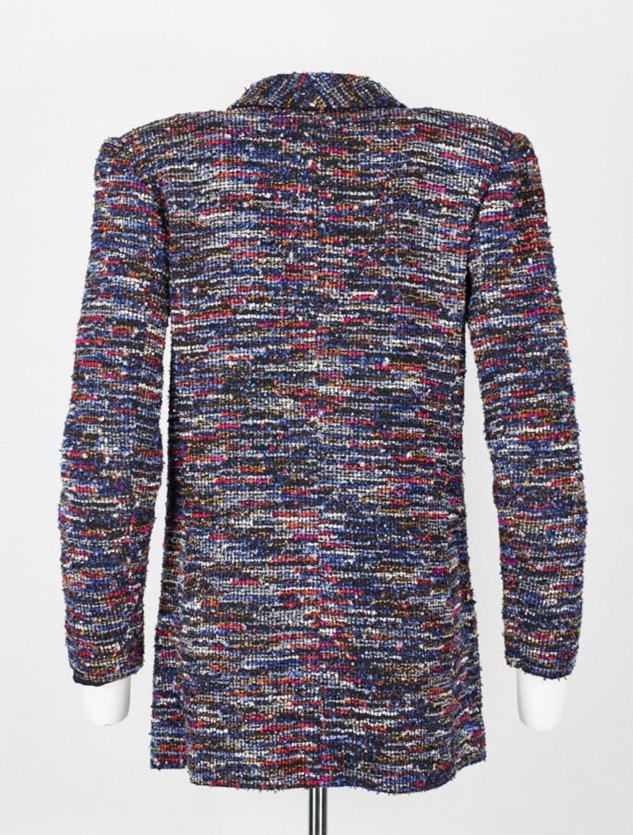 Preowned Chanel Multicoloured Single Breasted Tweed Blazer Size S multi