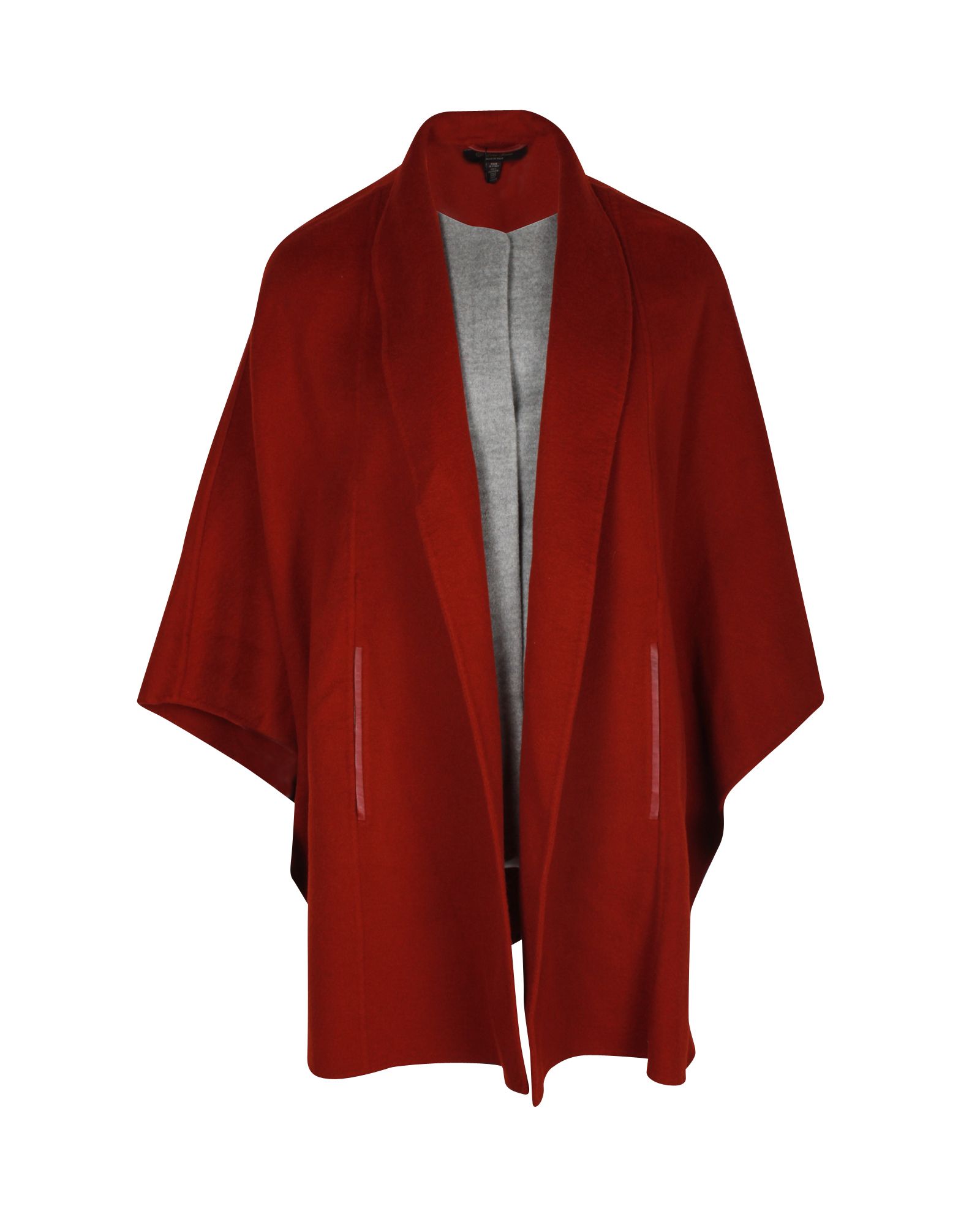 Loro Piana Red and Grey Cashmere Double Cape