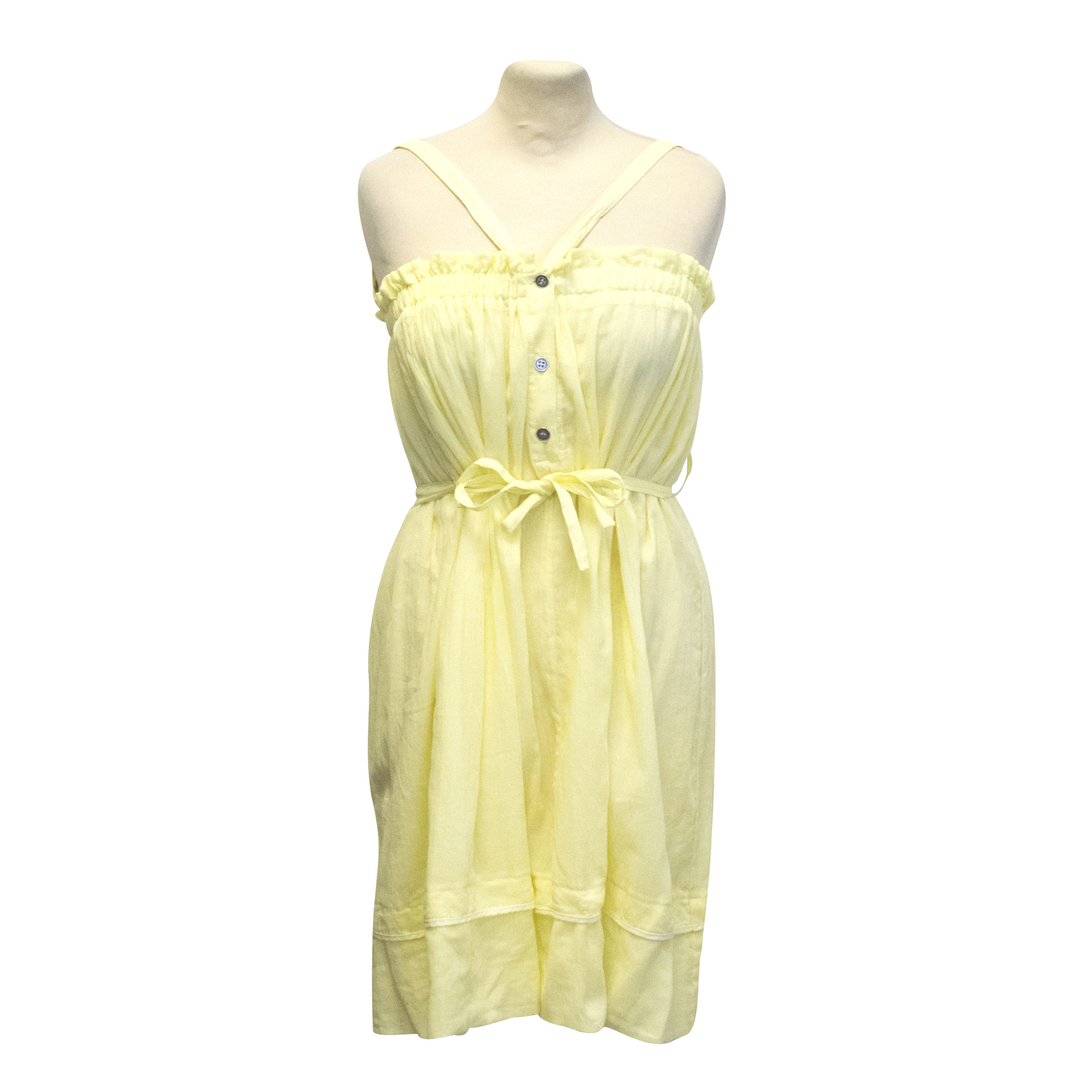 Hussein Chalayan yellow summer dress Size M cotton