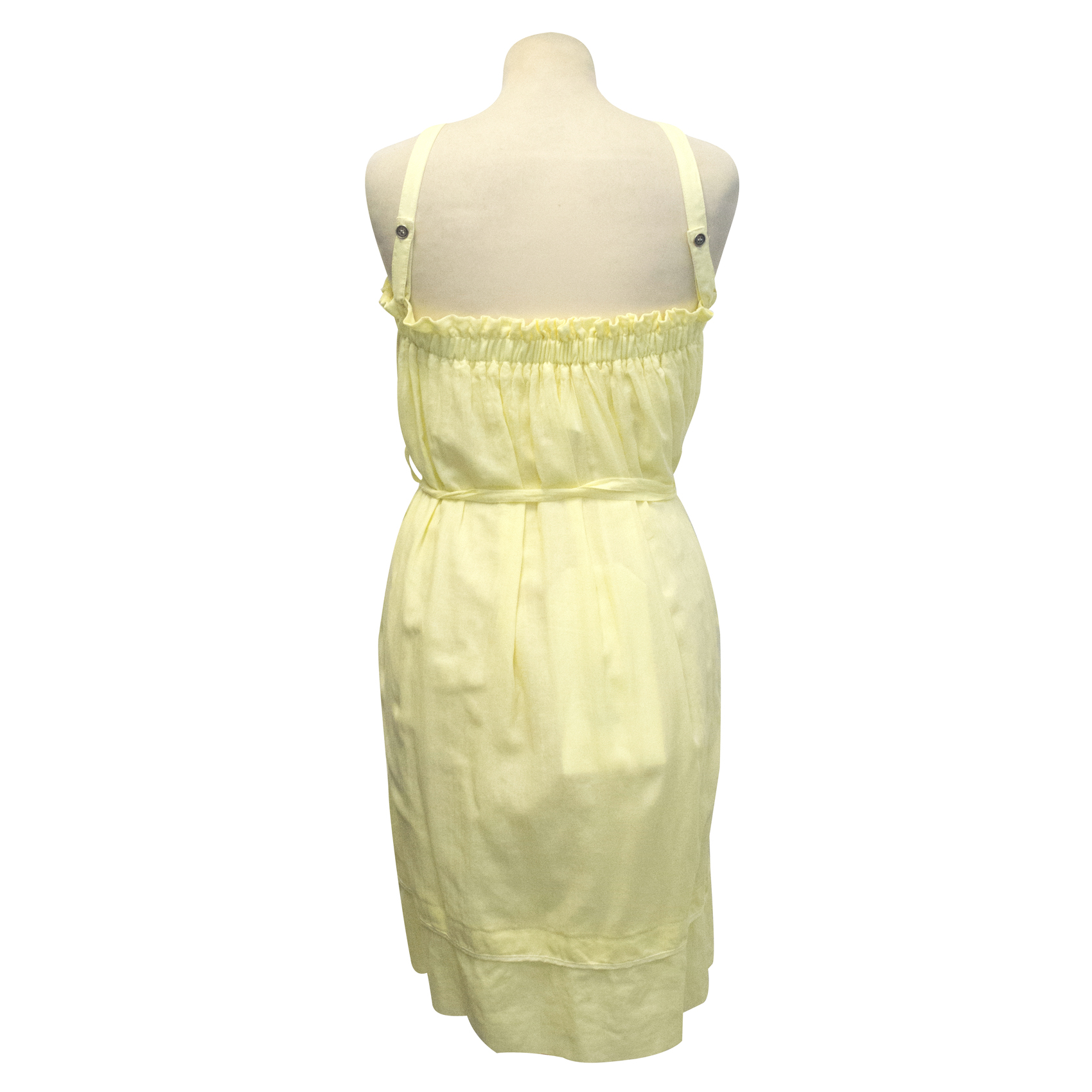 Hussein Chalayan yellow summer dress Size M cotton