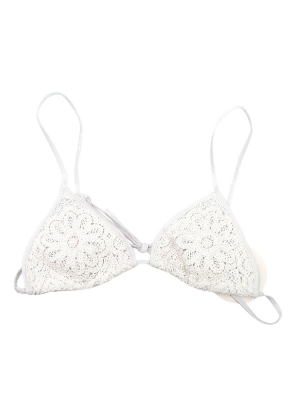 Borgo De Nor White Crochet Divona Tie Bikini Set Size L polyester