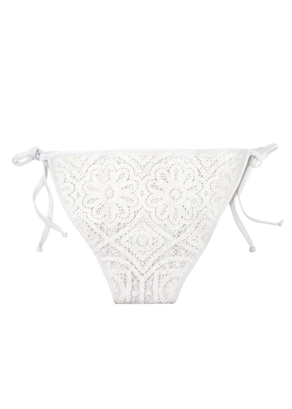 Borgo De Nor White Crochet Divona Tie Bikini Set Size L polyester